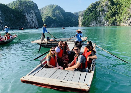 Dark and Bright Cave - Lan Ha Bay - Tuan Chau Island - Hanoi (B, L)
