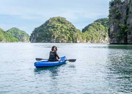 Hanoi – Bai Tu Long Bay – Visit Cong Do – Experience Cap La Island (L, D)